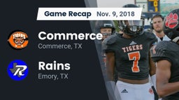 Recap: Commerce  vs. Rains  2018