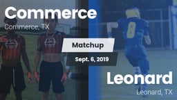Matchup: Commerce  vs. Leonard  2019