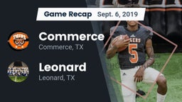 Recap: Commerce  vs. Leonard  2019