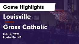 Louisville  vs Gross Catholic  Game Highlights - Feb. 6, 2021