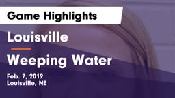 Louisville  vs Weeping Water  Game Highlights - Feb. 7, 2019