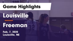 Louisville  vs Freeman  Game Highlights - Feb. 7, 2020