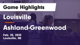 Louisville  vs Ashland-Greenwood  Game Highlights - Feb. 20, 2020