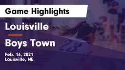 Louisville  vs Boys Town  Game Highlights - Feb. 16, 2021