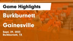 Burkburnett  vs Gainesville  Game Highlights - Sept. 29, 2023