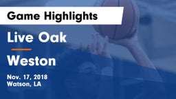 Live Oak  vs Weston Game Highlights - Nov. 17, 2018