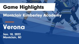 Montclair Kimberley Academy vs Verona  Game Highlights - Jan. 18, 2022