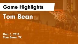 Tom Bean  Game Highlights - Dec. 1, 2018