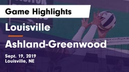 Louisville  vs Ashland-Greenwood  Game Highlights - Sept. 19, 2019