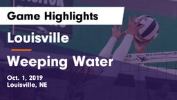 Louisville  vs Weeping Water  Game Highlights - Oct. 1, 2019