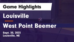 Louisville  vs West Point Beemer Game Highlights - Sept. 30, 2023