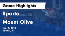 Sparta  vs Mount Olive  Game Highlights - Jan. 3, 2018