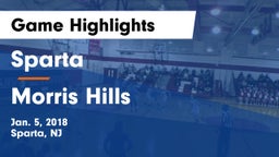 Sparta  vs Morris Hills  Game Highlights - Jan. 5, 2018