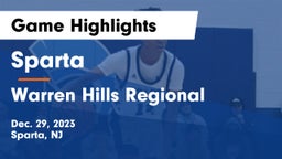 Sparta  vs Warren Hills Regional  Game Highlights - Dec. 29, 2023