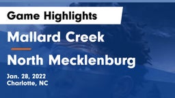 Mallard Creek  vs North Mecklenburg  Game Highlights - Jan. 28, 2022