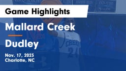 Mallard Creek  vs Dudley  Game Highlights - Nov. 17, 2023