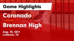 Coronado  vs Brennan High Game Highlights - Aug. 20, 2021