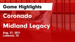 Coronado  vs Midland Legacy Game Highlights - Aug. 27, 2021