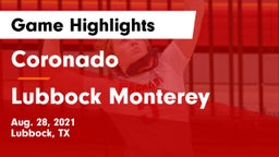 Coronado  vs Lubbock Monterey  Game Highlights - Aug. 28, 2021