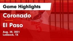 Coronado  vs El Paso  Game Highlights - Aug. 28, 2021