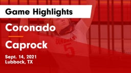 Coronado  vs Caprock  Game Highlights - Sept. 14, 2021