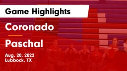 Coronado  vs Paschal  Game Highlights - Aug. 20, 2022