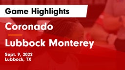 Coronado  vs Lubbock Monterey  Game Highlights - Sept. 9, 2022