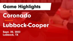 Coronado  vs Lubbock-Cooper  Game Highlights - Sept. 20, 2022