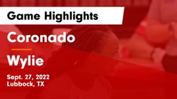 Coronado  vs Wylie  Game Highlights - Sept. 27, 2022