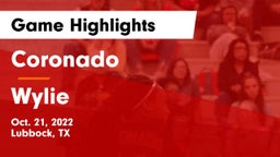 Coronado  vs Wylie  Game Highlights - Oct. 21, 2022