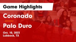 Coronado  vs Palo Duro  Game Highlights - Oct. 10, 2023