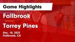 Fallbrook  vs Torrey Pines  Game Highlights - Dec. 18, 2023
