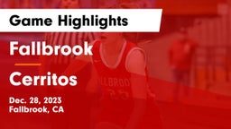 Fallbrook  vs Cerritos  Game Highlights - Dec. 28, 2023