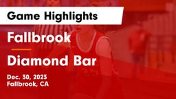 Fallbrook  vs Diamond Bar Game Highlights - Dec. 30, 2023