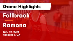 Fallbrook  vs Ramona  Game Highlights - Jan. 12, 2024