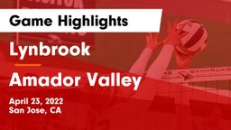  Lynbrook  vs Amador Valley Game Highlights - April 23, 2022