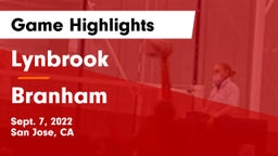  Lynbrook  vs Branham  Game Highlights - Sept. 7, 2022