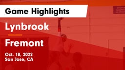  Lynbrook  vs Fremont  Game Highlights - Oct. 18, 2022