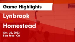  Lynbrook  vs Homestead   Game Highlights - Oct. 20, 2022
