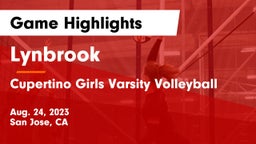  Lynbrook  vs Cupertino  Girls Varsity Volleyball Game Highlights - Aug. 24, 2023