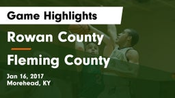 Rowan County  vs Fleming County  Game Highlights - Jan 16, 2017