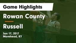 Rowan County  vs Russell  Game Highlights - Jan 17, 2017