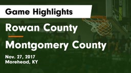 Rowan County  vs Montgomery County  Game Highlights - Nov. 27, 2017