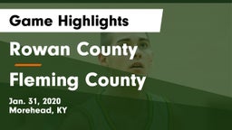 Rowan County  vs Fleming County  Game Highlights - Jan. 31, 2020