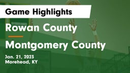 Rowan County  vs Montgomery County  Game Highlights - Jan. 21, 2023