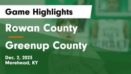 Rowan County  vs Greenup County  Game Highlights - Dec. 2, 2023