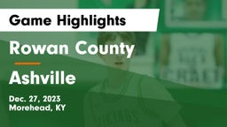 Rowan County  vs Ashville  Game Highlights - Dec. 27, 2023