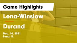 Lena-Winslow  vs Durand  Game Highlights - Dec. 14, 2021