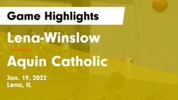 Lena-Winslow  vs Aquin Catholic Game Highlights - Jan. 19, 2022