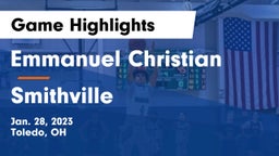Emmanuel Christian  vs Smithville  Game Highlights - Jan. 28, 2023